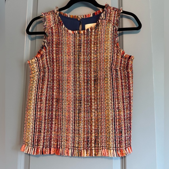 Maeve Colorful Tweed Tank Top - Size 00 - Picture 1 of 4